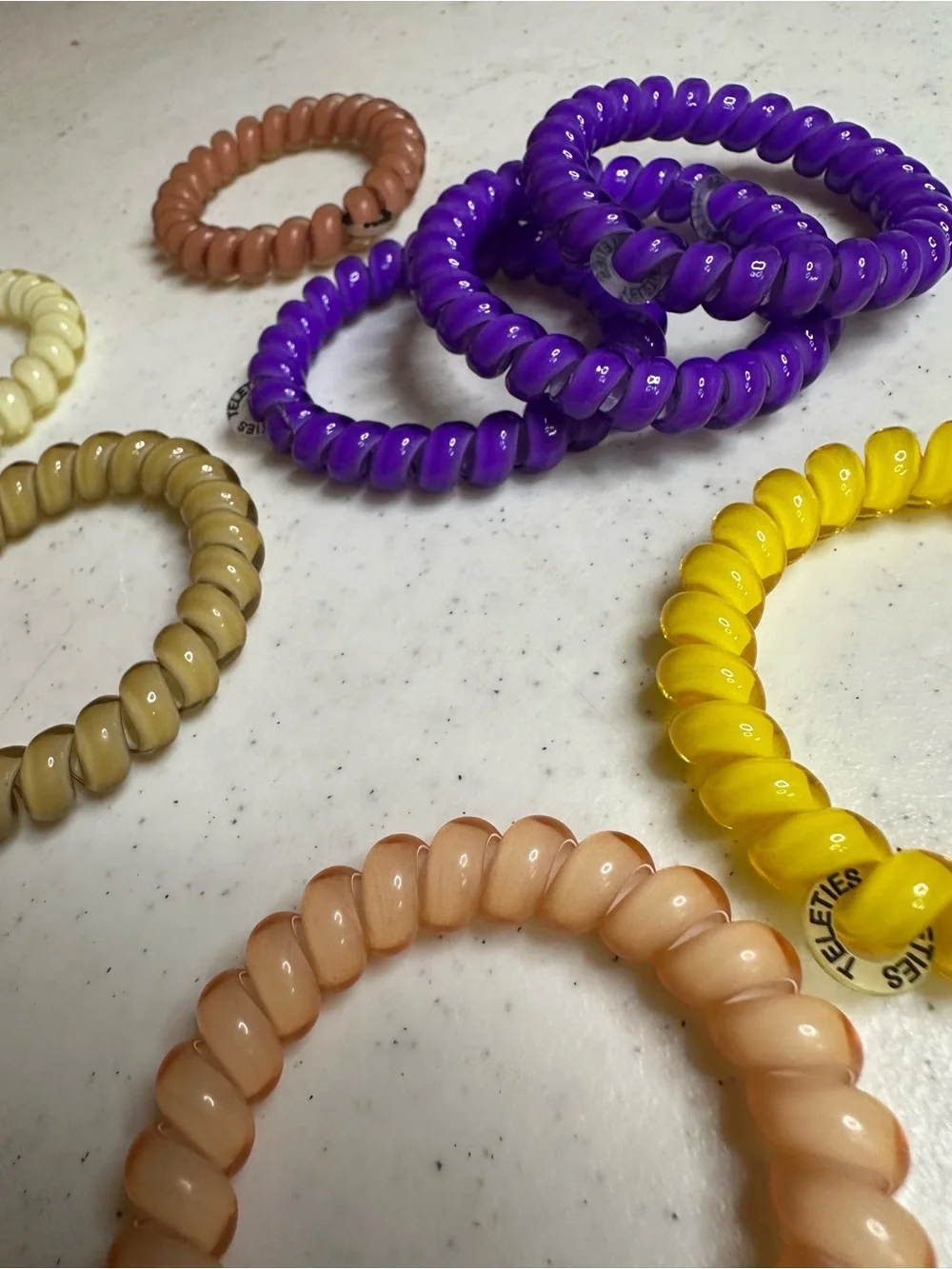Teleties Hair Coil Tie Lot 12 Mixed Colors Leopard Giraffe Spiral Hair Bands